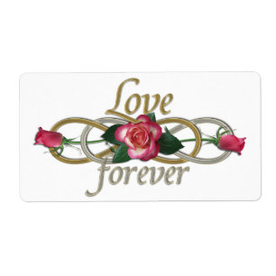 Étiquette Double Infinity - Roses Love forever
