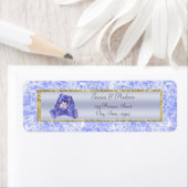 Étiquette Douce Baby Shower Lapin Bleu (En situation)