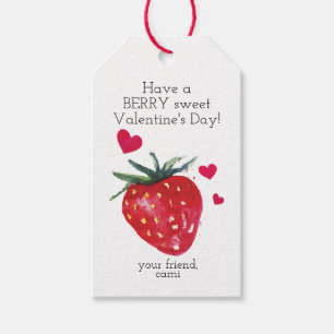 Étiquette douce de cadeau de fraise de baie