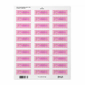 Étiquette Douce Fête de Naissance de Lapin Rose (Feuille entière)