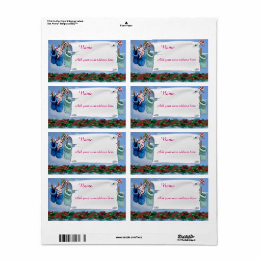 Étiquette Douche pour bébé (Feuille entière)