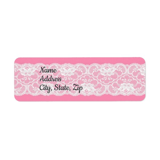 Étiquette Douche rose (Devant)