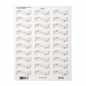 Étiquette Doux 16 Aquarelle Bleue Floral Adresse de retour (Feuille entière)