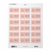 Étiquette Doux, Rose Sparkly Kiss (Feuille entière)