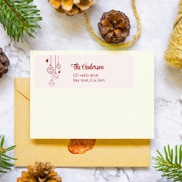 Étiquette Doux rouge mignon Noël coutume biscornue