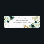 Étiquette Douze ans, papillon floral vert émeraude<br><div class="desc">Adorable invitation de fête d'anniversaire "Sweet sixteen" avec fleurs émeraude, et adresse de retour. Facile à personnaliser avec vos informations. N'hésitez pas à me contacter via le chat si vous avez des questions sur l'œuvre d'art ou si vous avez besoin d'une personnalisation. Consultez la collection pour d'autres articles. REMARQUE IMPORTANTE...</div>