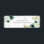 Étiquette Douze ans, papillon floral vert émeraude<br><div class="desc">Adorable invitation de fête d'anniversaire "Sweet sixteen" avec fleurs émeraude, et adresse de retour. Facile à personnaliser avec vos informations. N'hésitez pas à me contacter via le chat si vous avez des questions sur l'œuvre d'art ou si vous avez besoin d'une personnalisation. Consultez la collection pour d'autres articles. REMARQUE IMPORTANTE...</div>