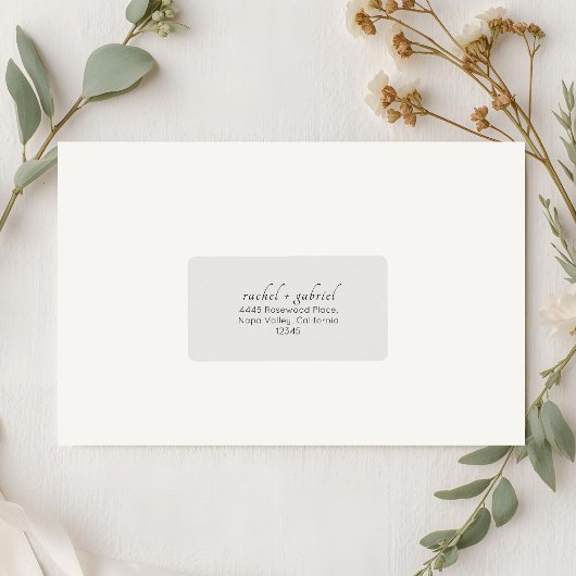 Étiquette Dove Grey | Chic Simple Clean Wedding Address 