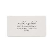 Étiquette Dove Grey | Chic Simple Clean Wedding Address  (Devant)