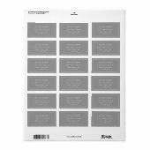 Étiquette Dove Grey Simple Moderne Chic Adresse de retour La (Feuille entière)