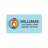 Étiquette Dr Seuss | Chat dans le graphique de la tête du Ca (Devant)