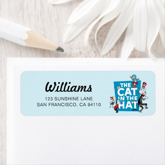 Étiquette Dr Seuss | Chat dans le logo du Casquette - Caract (En situation)