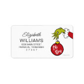 Étiquette Dr Seuss | Oh Boy Grinch Baby shower (Devant)