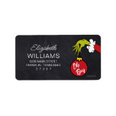 Étiquette Dr Seuss | Oh Boy Grinch Baby shower (Devant)