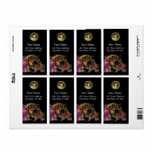 Étiquette DRAGO, Gray Agate Monogramme (Feuille entière)