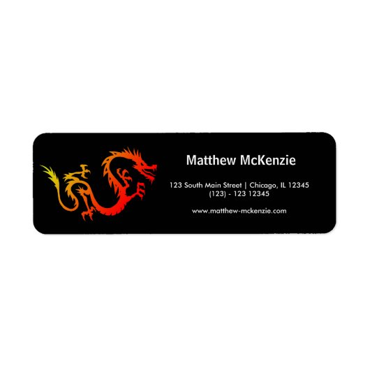 Étiquette Dragon (Devant)