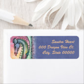 Étiquette Dragon à Dusk Imaginaire Art (En situation)