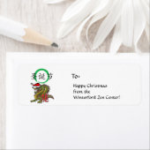 Étiquette Dragon chinois de Noël II (En situation)