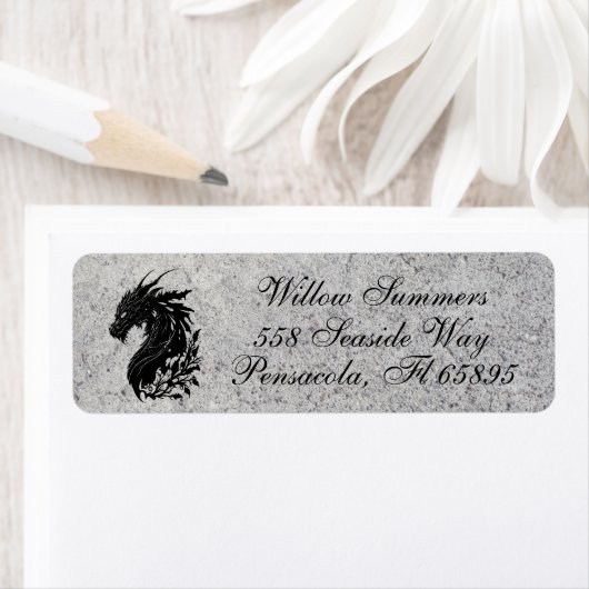 Étiquette Dragon, Medieval (En situation)