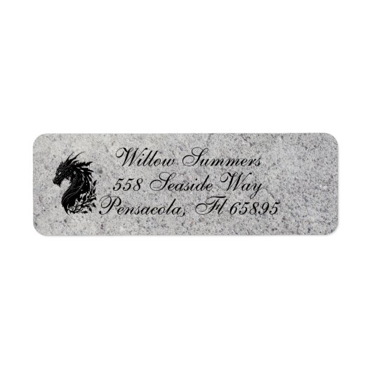 Étiquette Dragon, Médiéval (Devant)