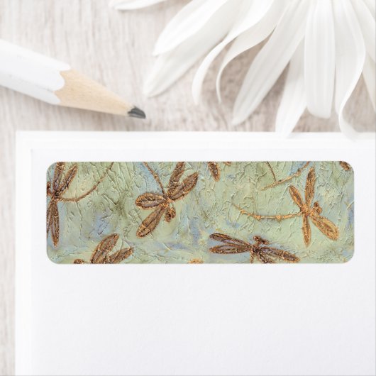 Étiquette Dragonfly Dance Gold (En situation)