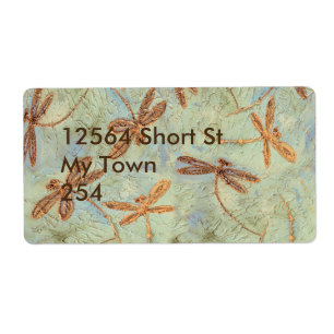 Étiquette Dragonfly Dance Gold