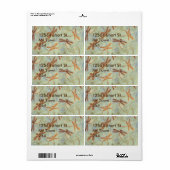 Étiquette Dragonfly Dance Gold (Feuille entière)