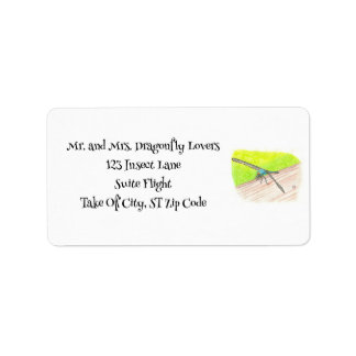 Étiquette Dragonfly in Watercolor, Custom Address Labels