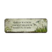 Étiquette Dragonfly Rustic Botanical Return Address Labels (Devant)
