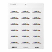 Étiquette Dragons arc-en-ciel (Feuille entière)