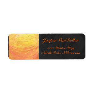 Étiquette Dragons Oeil orange et noir Monogramme