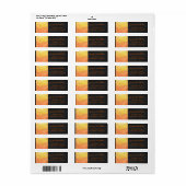 Étiquette Dragons Oeil orange et noir Monogramme (Feuille entière)