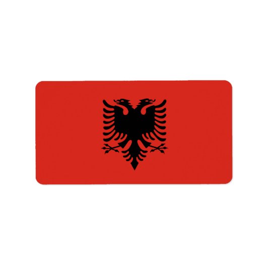 Étiquette drapeau albanais (Devant)