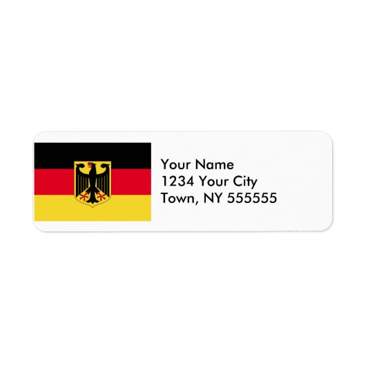 Étiquette Drapeau Allemagne (Devant)