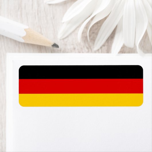 Étiquette Drapeau Allemagne (En situation)