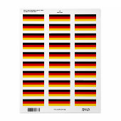 Étiquette Drapeau Allemagne (Feuille entière)