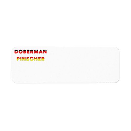 Étiquette drapeau allemand dans le nom de doberman pinscher (Devant)
