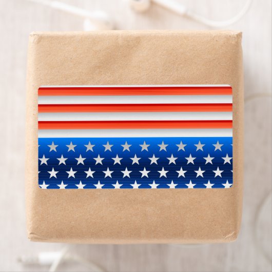 Étiquette Drapeau américain (En situation)