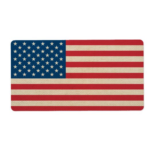 Étiquette Drapeau américain (Devant)