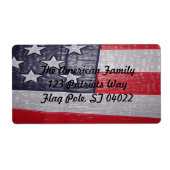 Étiquette Drapeau américain (Devant)