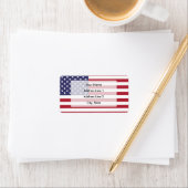 Étiquette Drapeau américain (En situation)