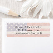 Étiquette Drapeau américain (En situation)