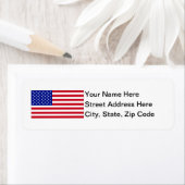 Étiquette Drapeau américain (En situation)