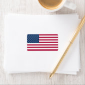 Étiquette Drapeau américain (En situation)