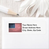 Étiquette Drapeau américain (En situation)