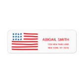 Étiquette Drapeau américain (Devant)