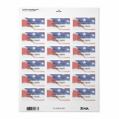 Étiquette Drapeau américain (Feuille entière)