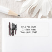 Étiquette Drapeau Américain Avec Le Cerf Buck (En situation)