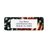 Étiquette Drapeau américain-Camouflage par Shirley Taylor (Devant)