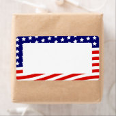 Étiquette Drapeau américain des étoiles et des rayures 4 jui (En situation)
